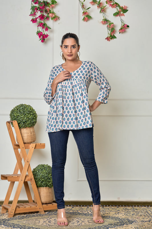 Classic Butta Rayon Short kurti