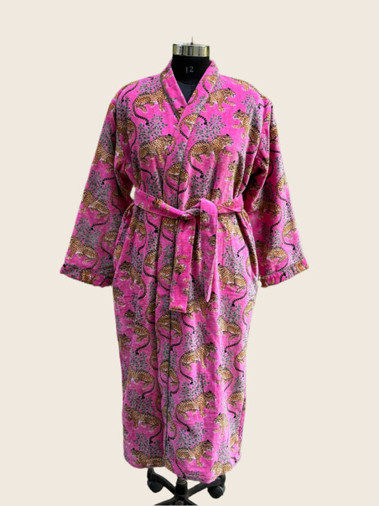 Luxury velvet Robe with lining