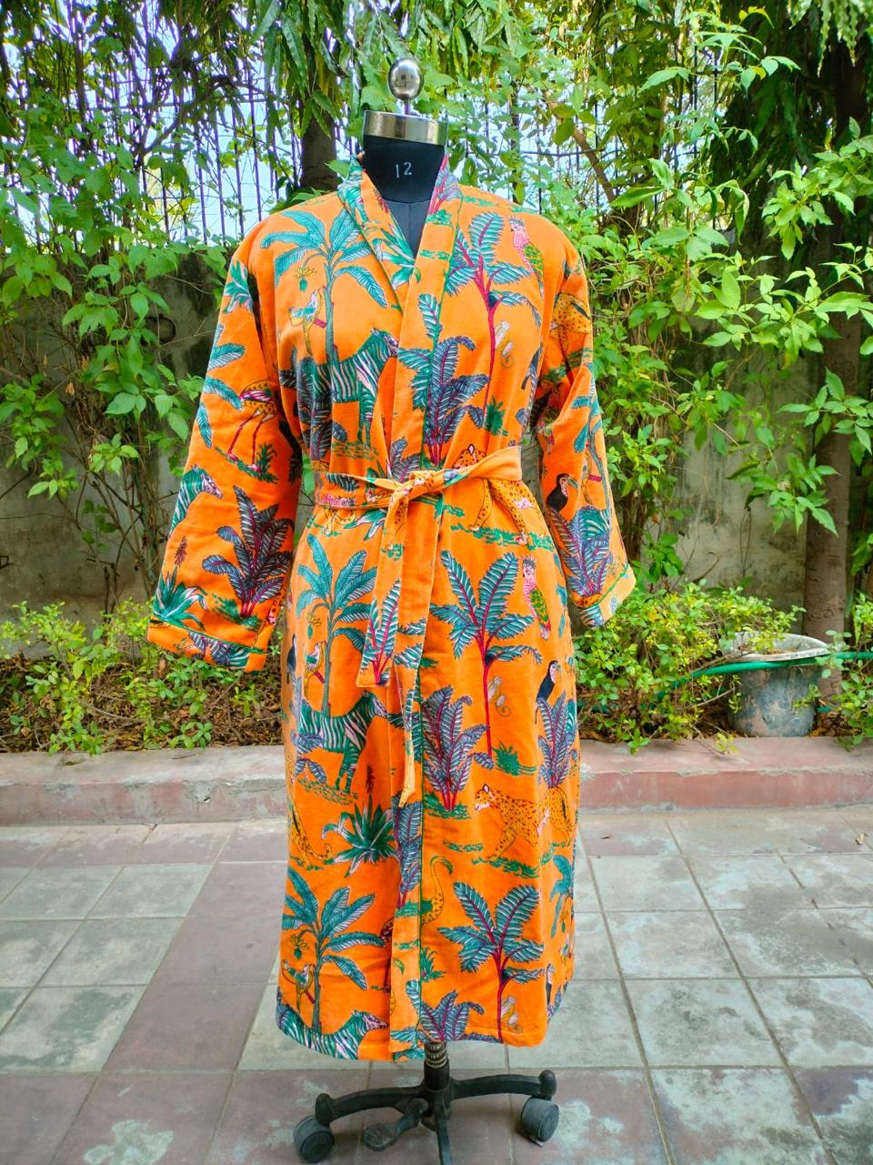 Wild Jungle Velvet Robe