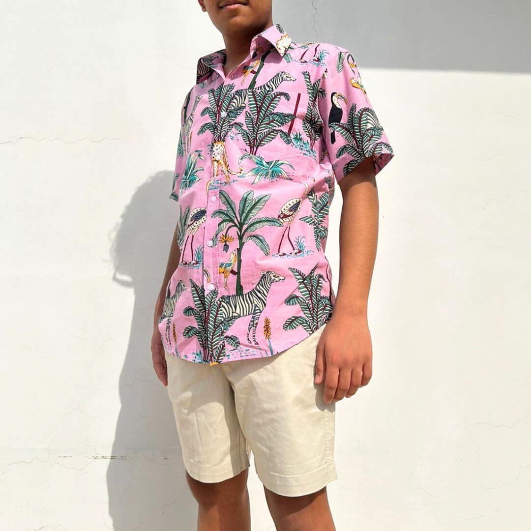 Crepe Jaipuri Tiger print Casual Shirt - GHAAVI.