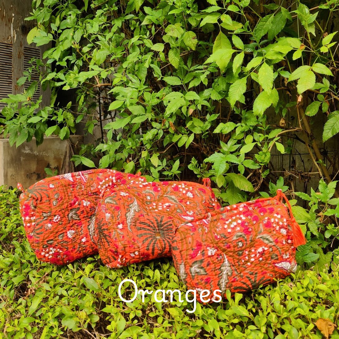 Jaal travel pouch sets of 3 - GHAAVI.