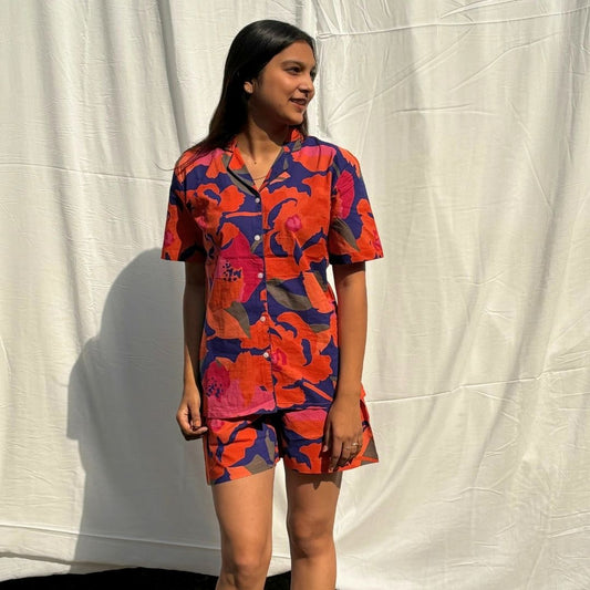 Lush Bloom Cotton Night suit