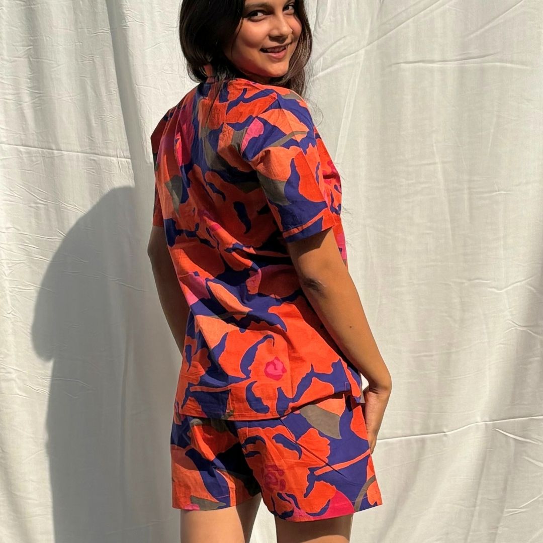 Lush Bloom Cotton Night suit