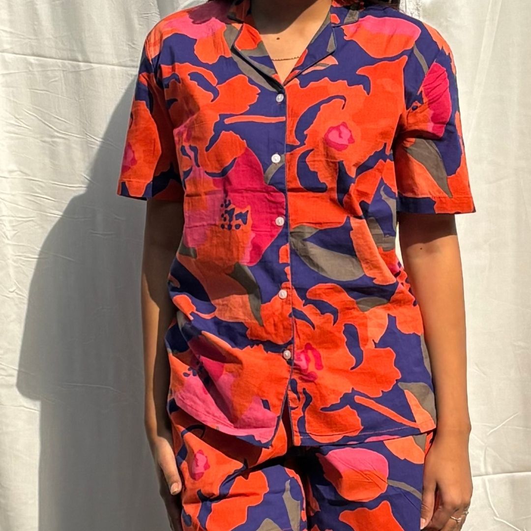 Lush Bloom Cotton Night suit