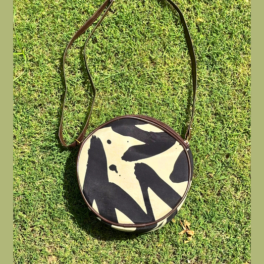 Black strokes Sling Bag