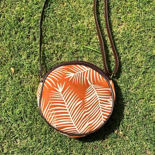 Brown leaves Sling Bag