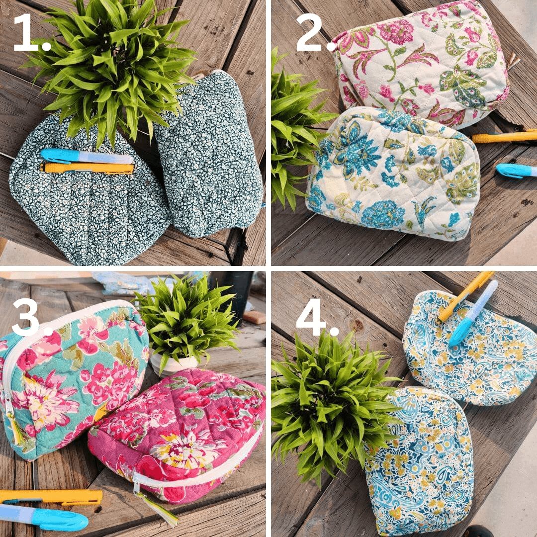 Cotton quilted Pouches - GHAAVI.