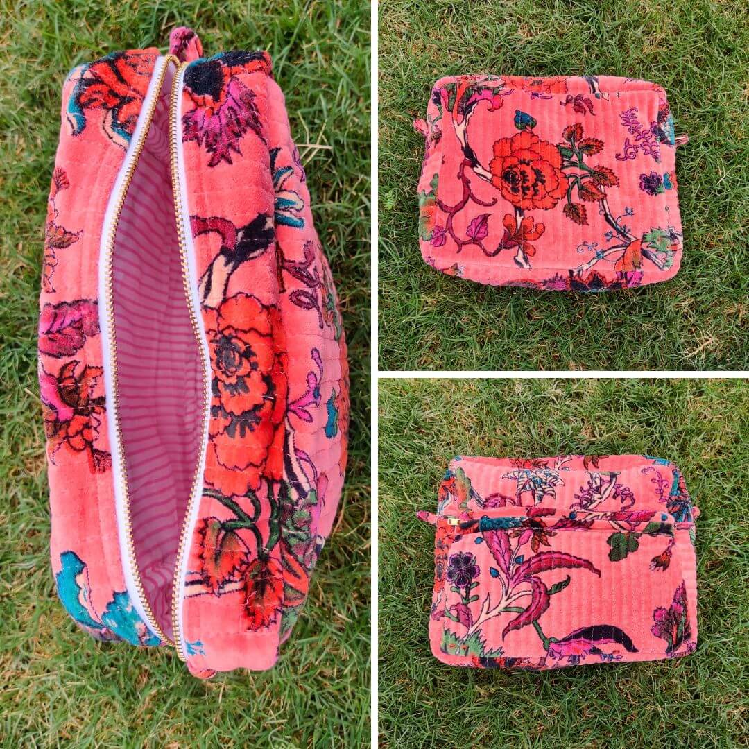 Gullying Velvet Pouch in 5 colours - GHAAVI.
