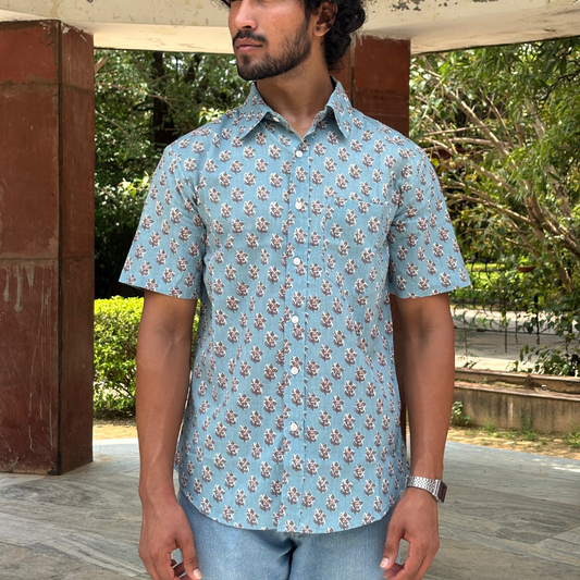 Blue Butti short sleeve Shirt