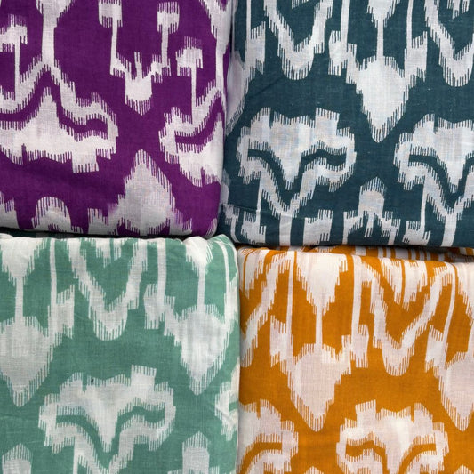 Cotton Cambric Ikat print 02