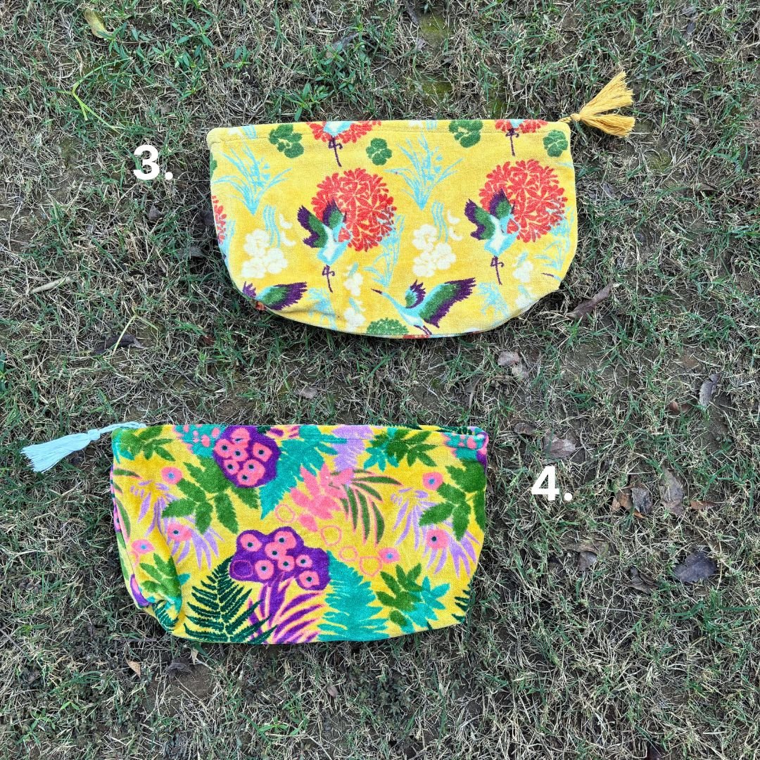 Abstract Print Small XL Velvet Pouches Combo - GHAAVI.