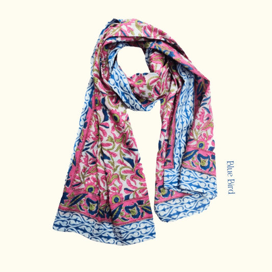 All Pink Printed Scarfs - GHAAVI.