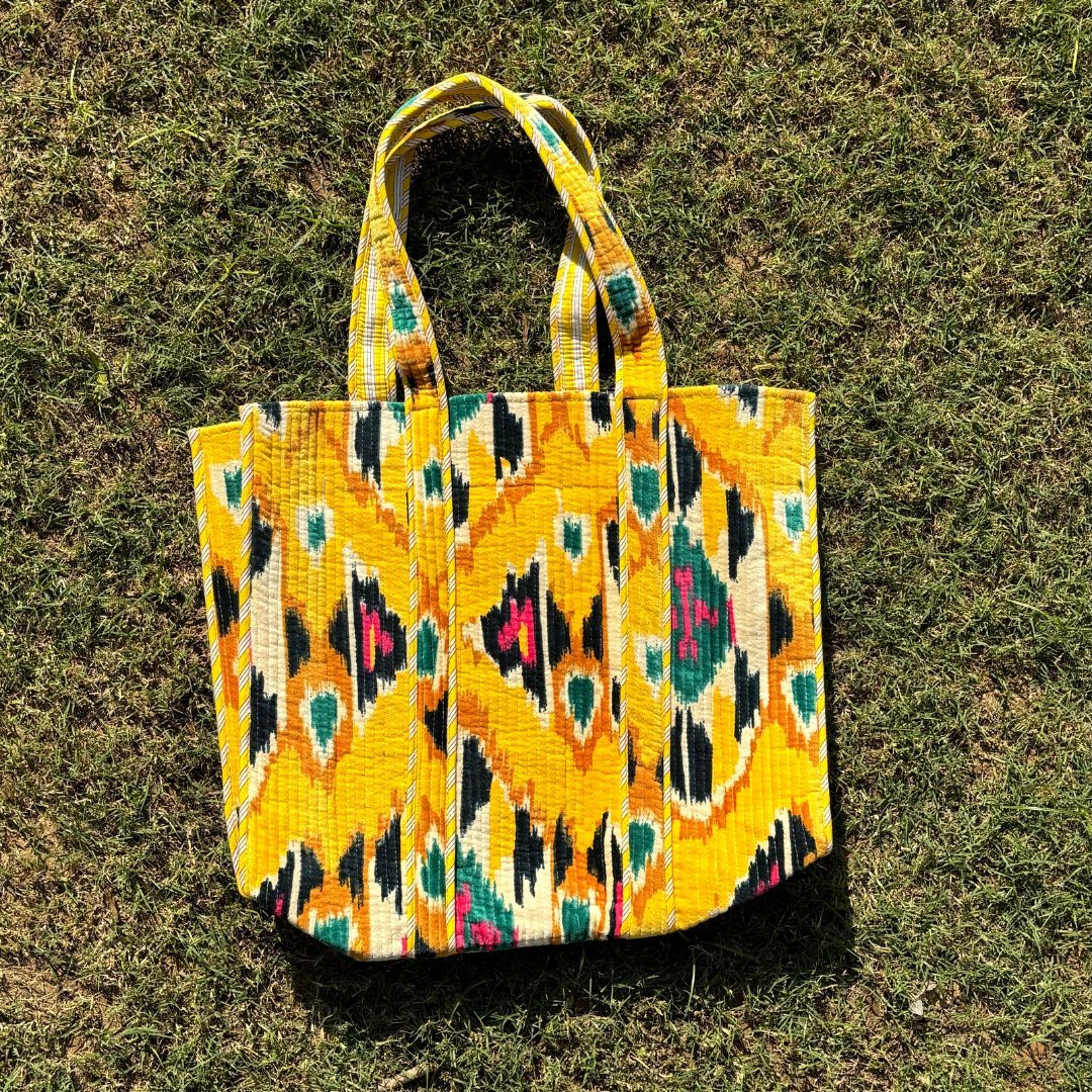 Cotton Quilted Shoulder bags in Cotton & Velvet - GHAAVI.