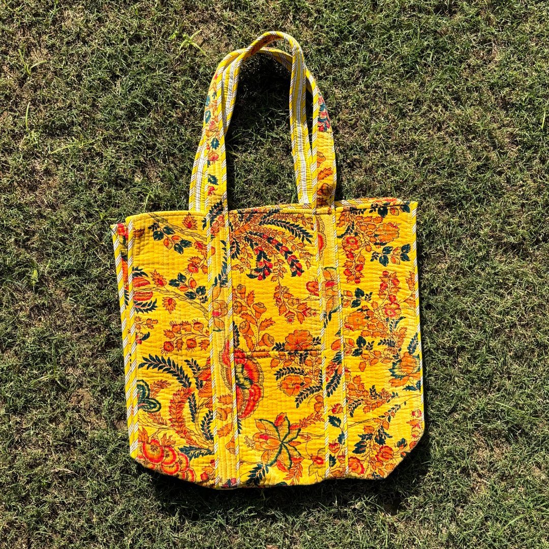 Cotton Quilted Shoulder bags in Cotton & Velvet - GHAAVI.