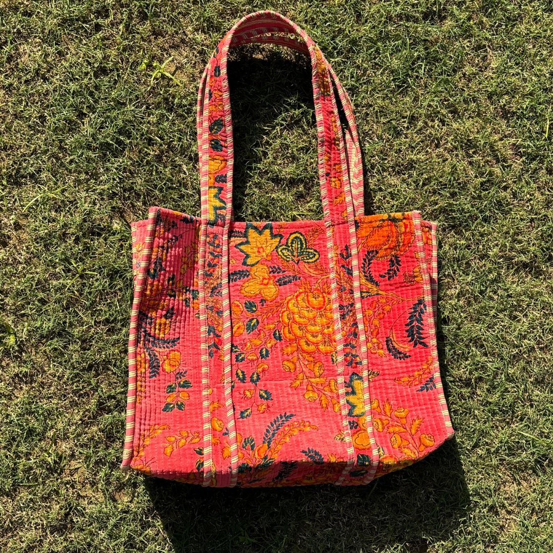 Cotton Quilted Shoulder bags in Cotton & Velvet - GHAAVI.