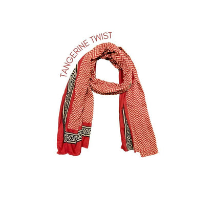 Earthy Hand block printed scarfs - GHAAVI.