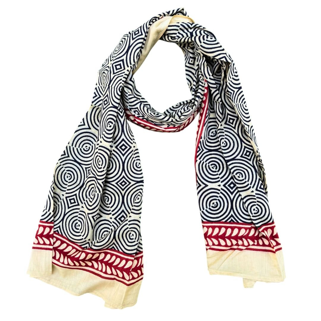 Earthy Hand block printed scarfs - GHAAVI.